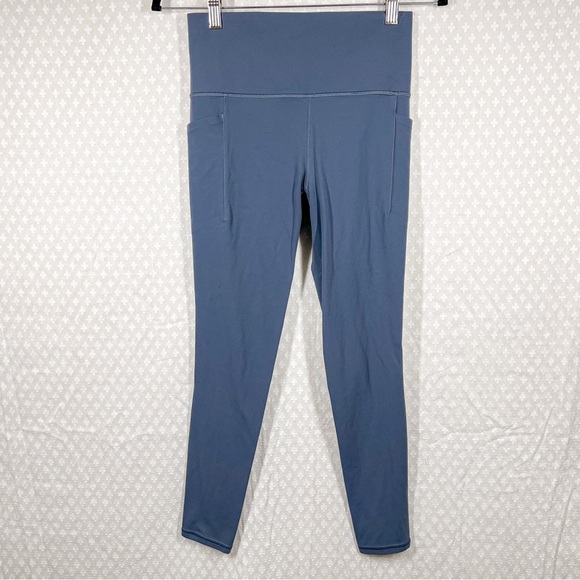 Athleta Blue Salutation Stash Pocket Leggings - Picture 2 of 7